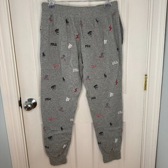 Polo Ralph Lauren Icons All Over Waffle Knit Lounge Sleepwear Pants Size Large - Picture 4 of 7